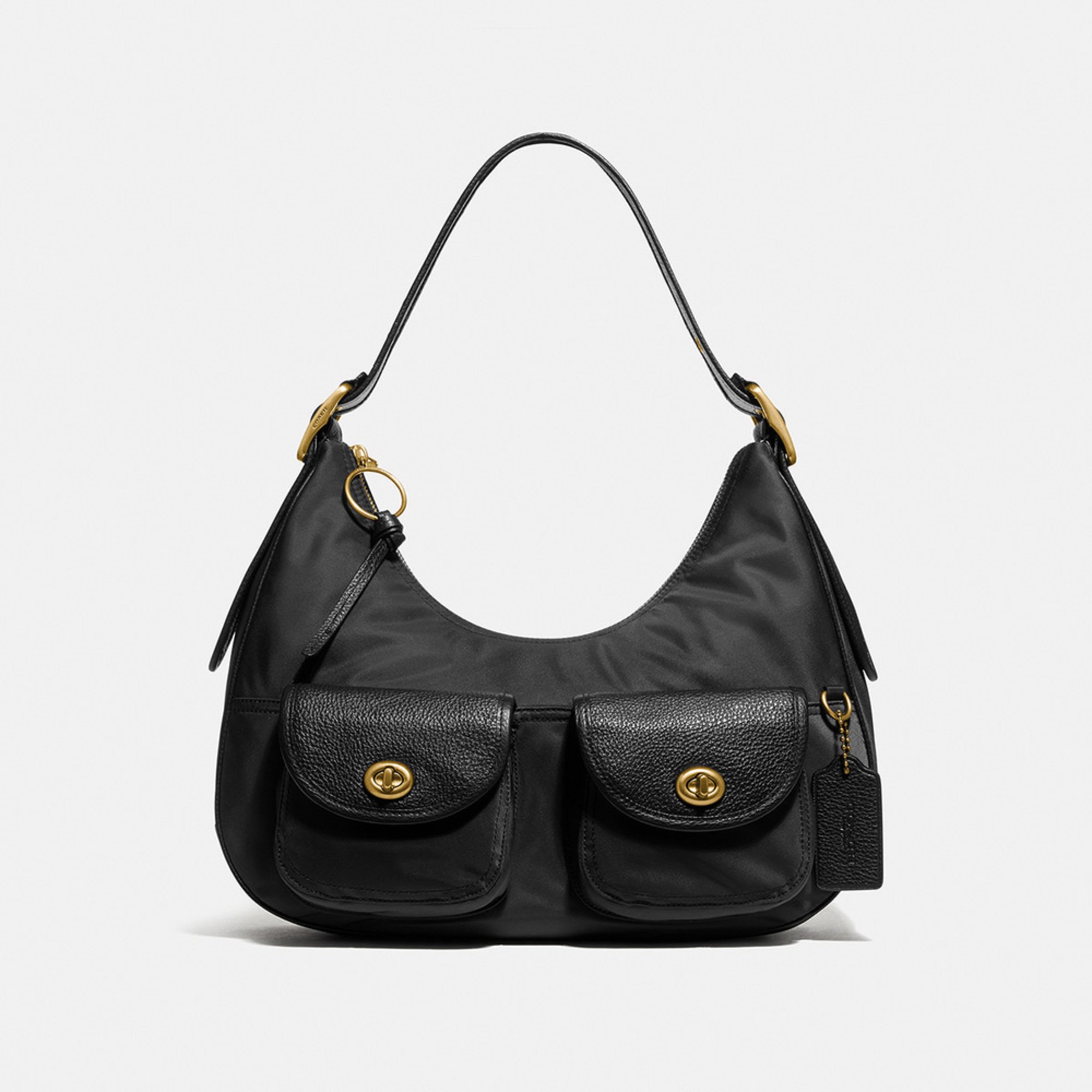 Coach Nylon Vintage Rose Print Interior Cargo Hobo Hobo Bags