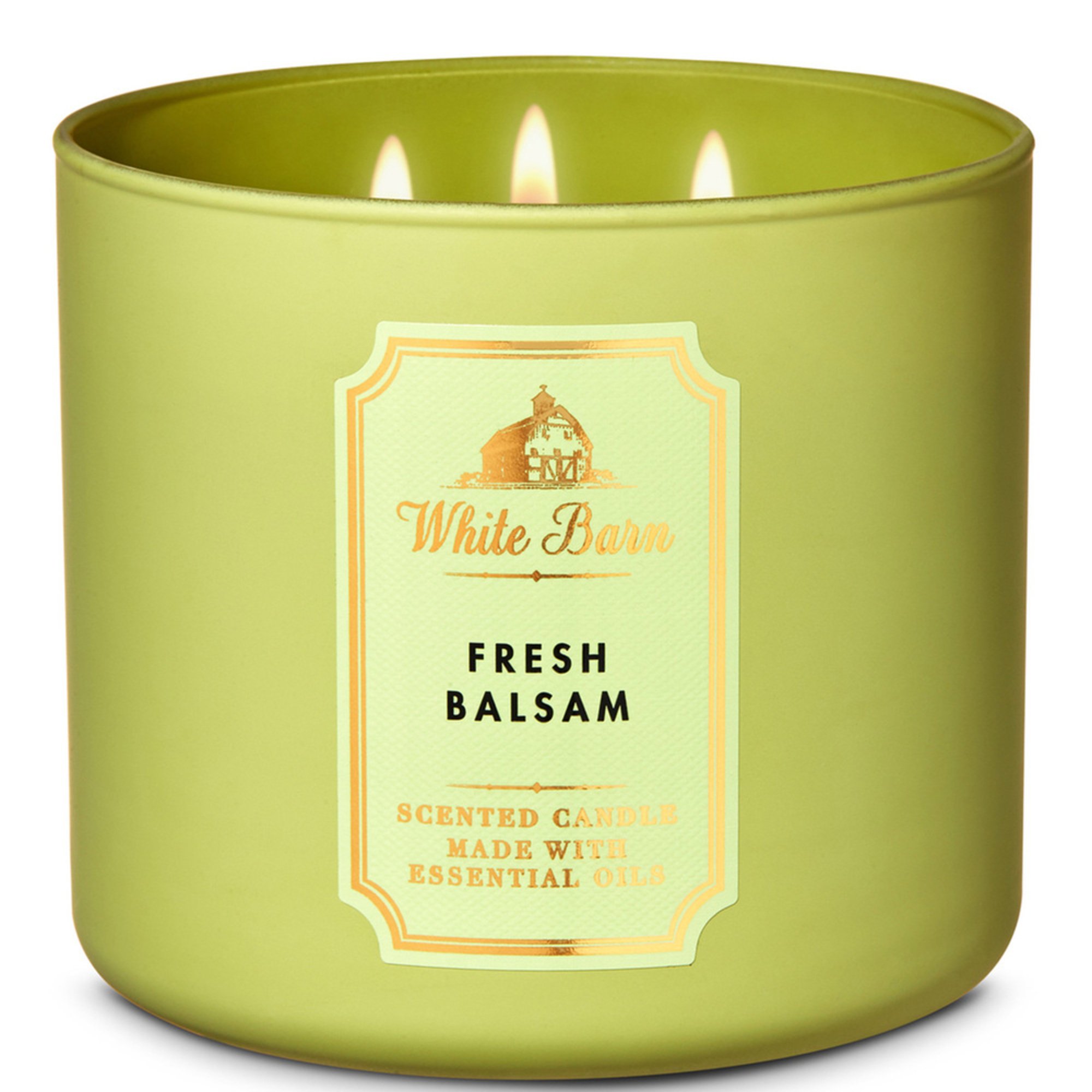 Bath And Body Works White Barn 3 Wick Candle Fresh Balsam Scented