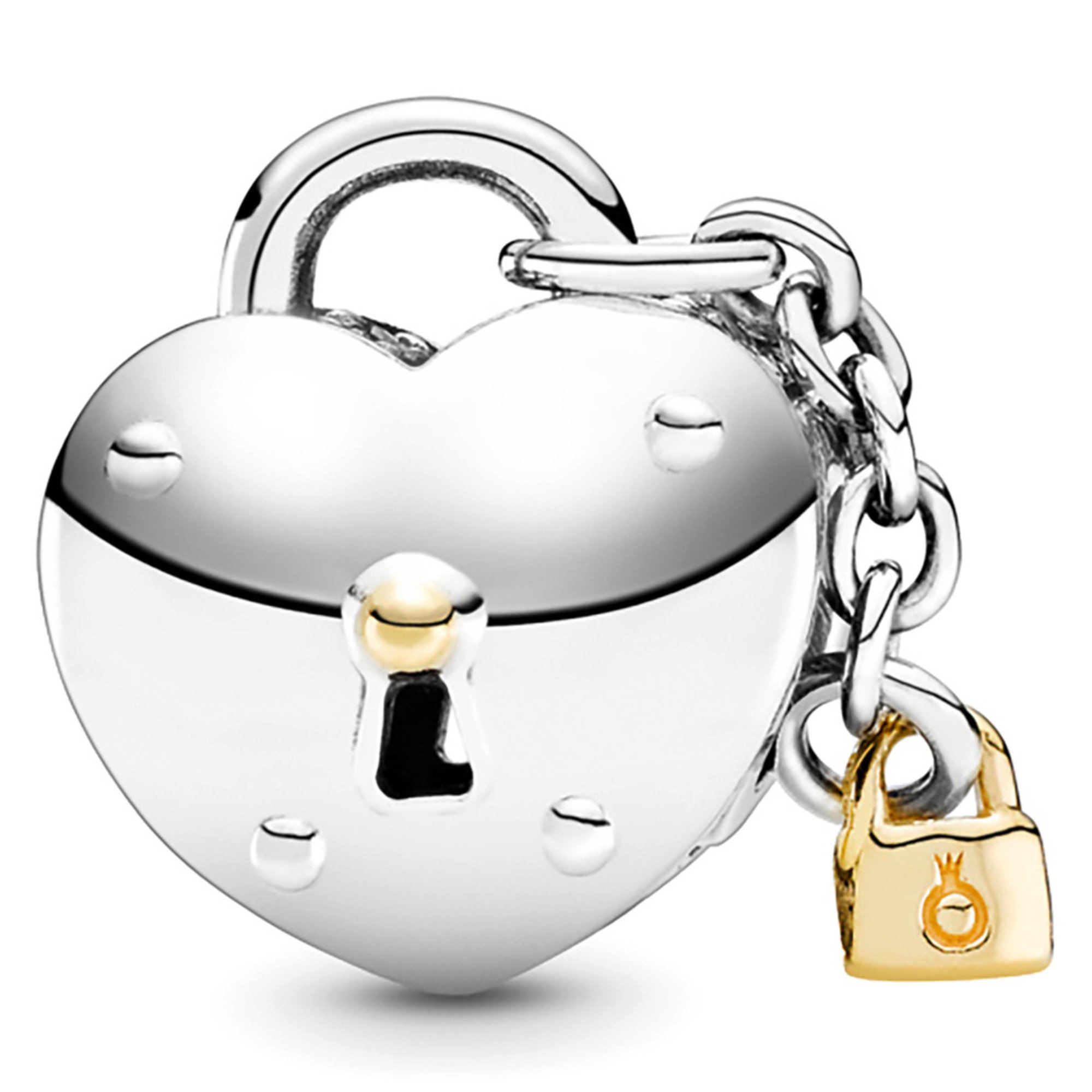 Pandora Double Heart And Lock With 14k Charm Fashion Jewelry