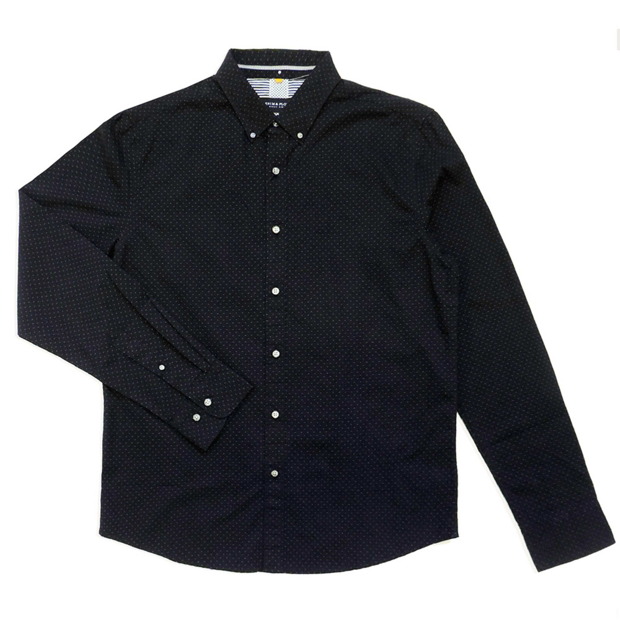 Denim & Flower Men's Geo Print Long Sleeve Sportshirt | Men's Button ...