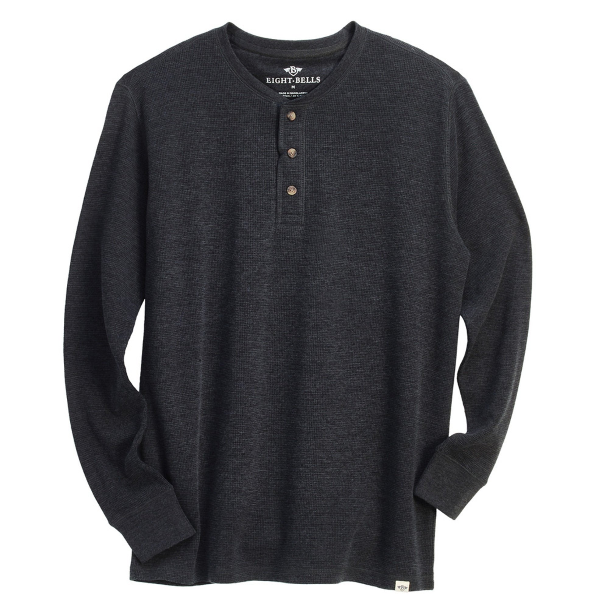 Eight Bells Men's Long Sleeve Thermal Henley Casual & Dress Tees