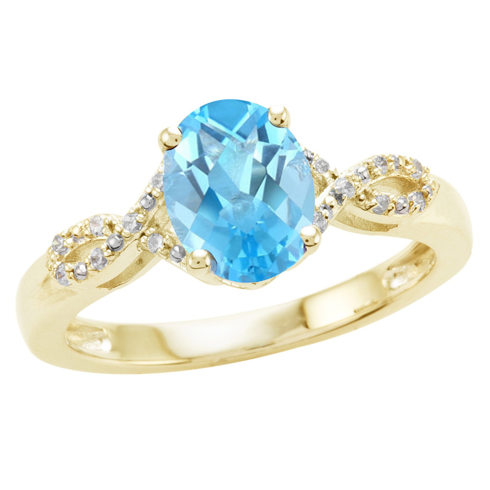cyber steals 10k 1 1/2 cttgw diamond and blue topaz ring