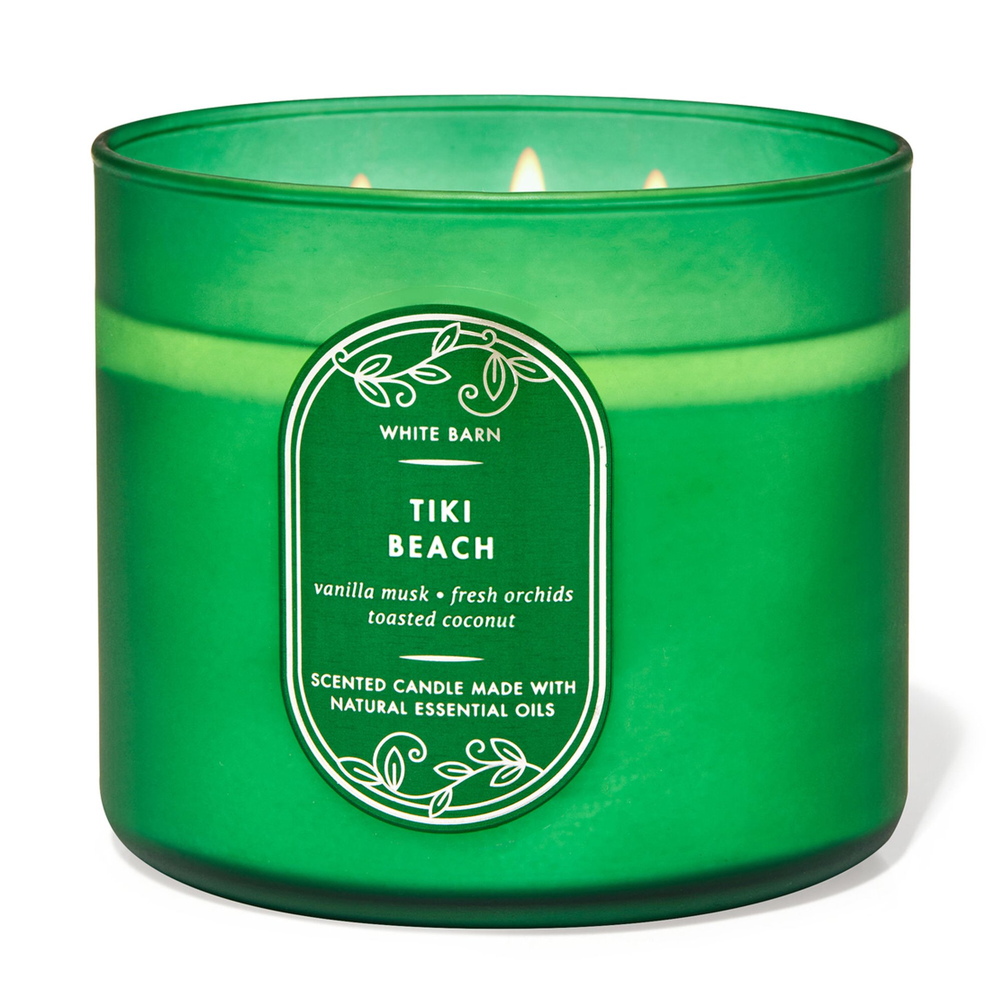 Bath & Body Works White Barn Color Tiki Beach 3wick Candle Scented