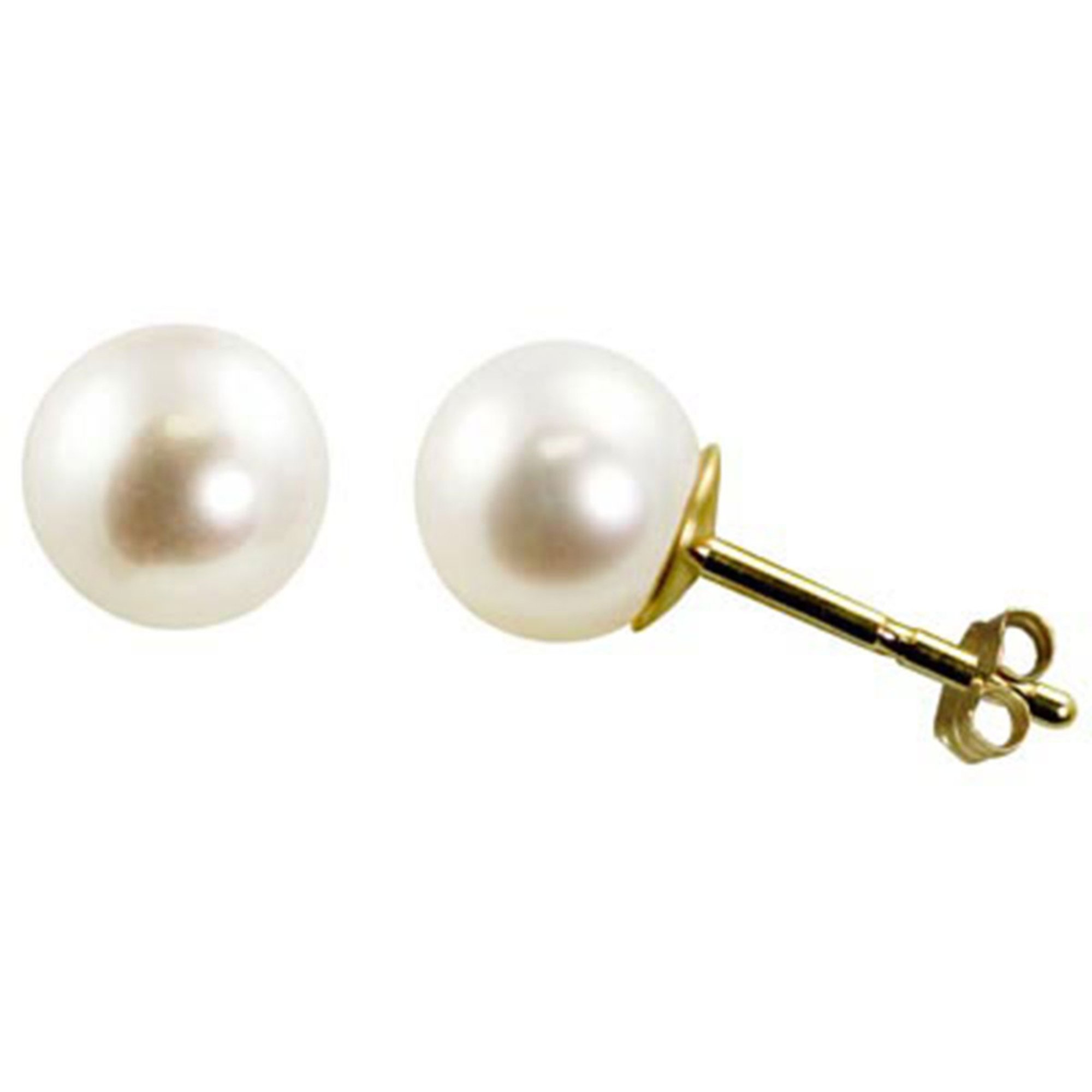 Imperial Pearl 66.5mm Freshwater Cultured Pearl Studs, 14k Pearl