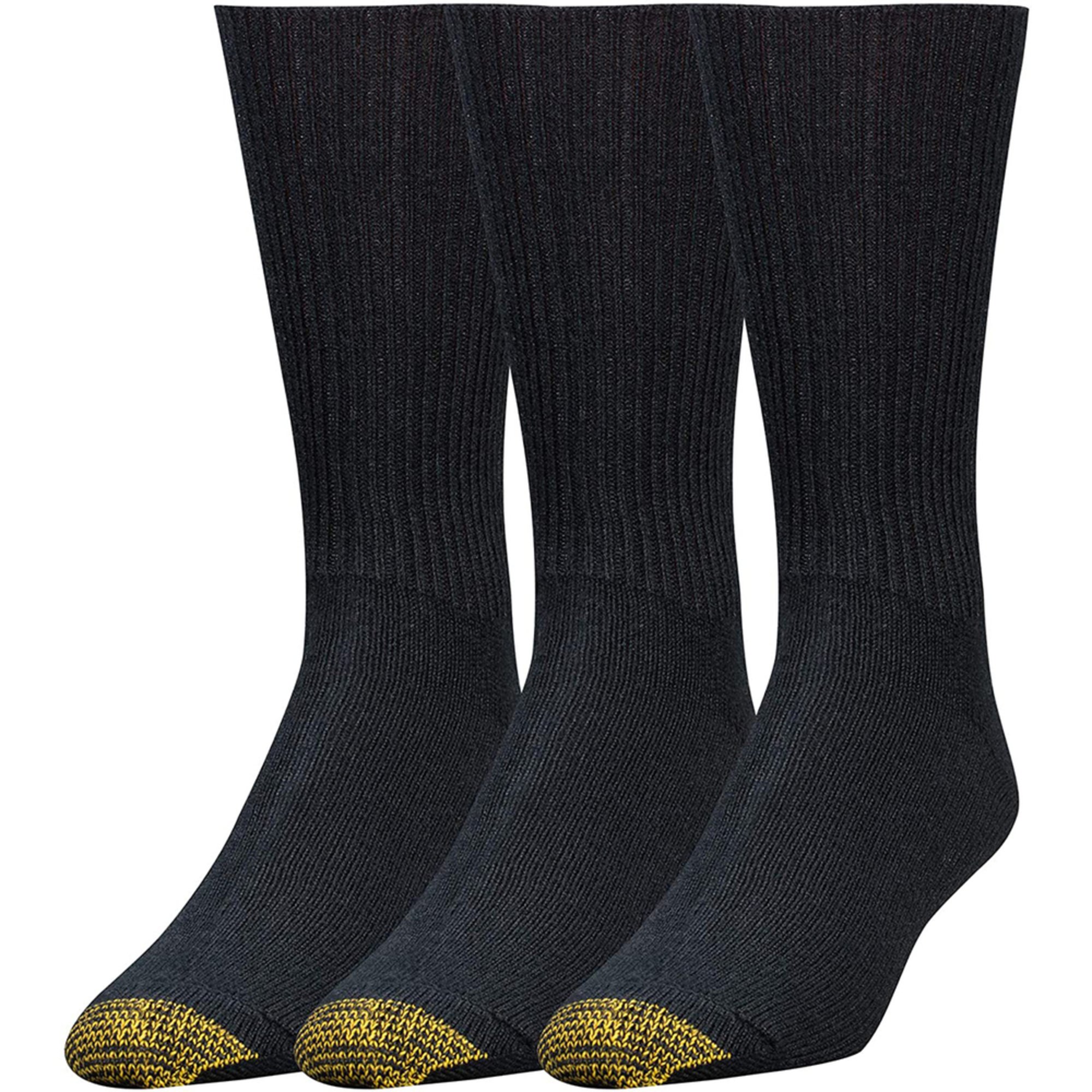 Gold Toe Men's Fluffy Crew Socks, 3 Pack Casual & Dress Socks