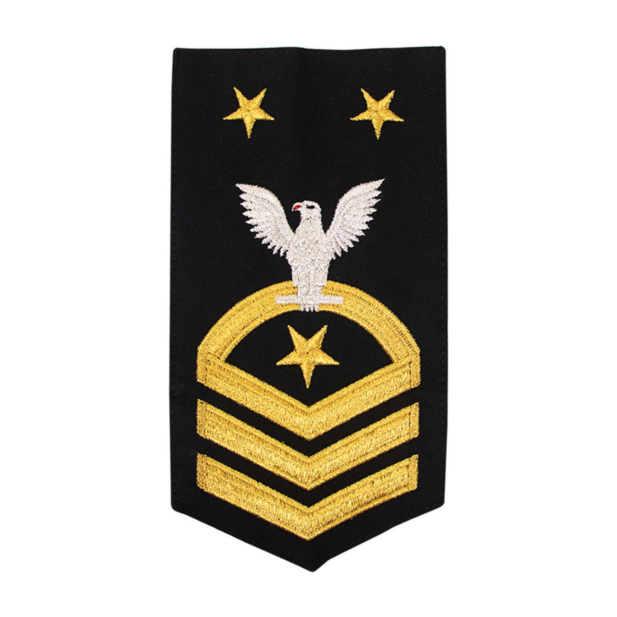 Men s E9 Fltcm frccm Rating Badge In Standard Gold On Blue Poly wool men-s-e9-fltcm-frccm-rating-badge-in-standard-gold-on-blue-poly-wool