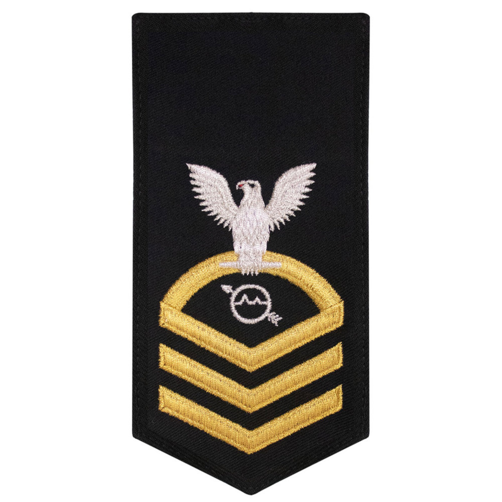 Women's E7 (osc) Rating Badge In Standard Gold On Blue Poly/wool For