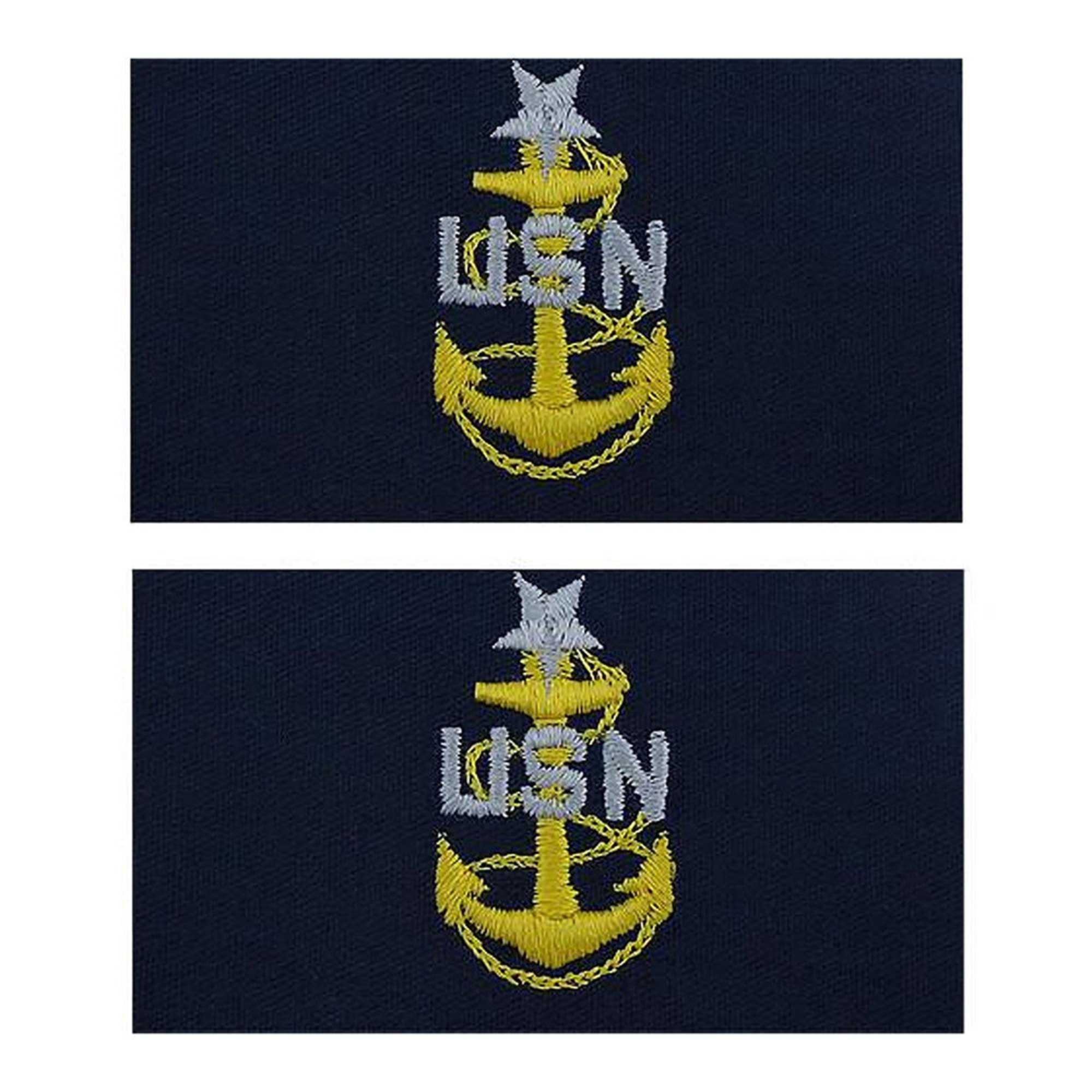 Navy Coverall Collar Devices (pair) E8 Collar Devices Military