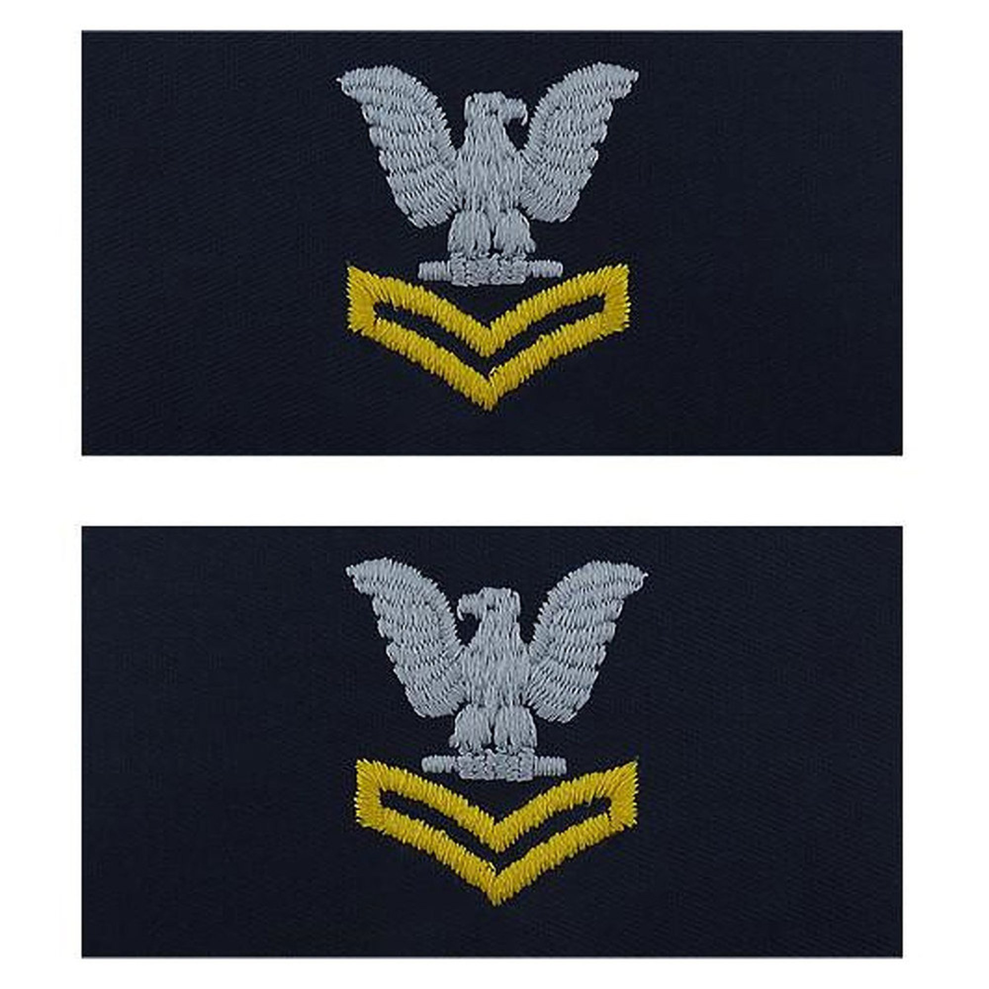 Navy Coverall Collar Devices (pair) E5 Gold Collar Devices Military