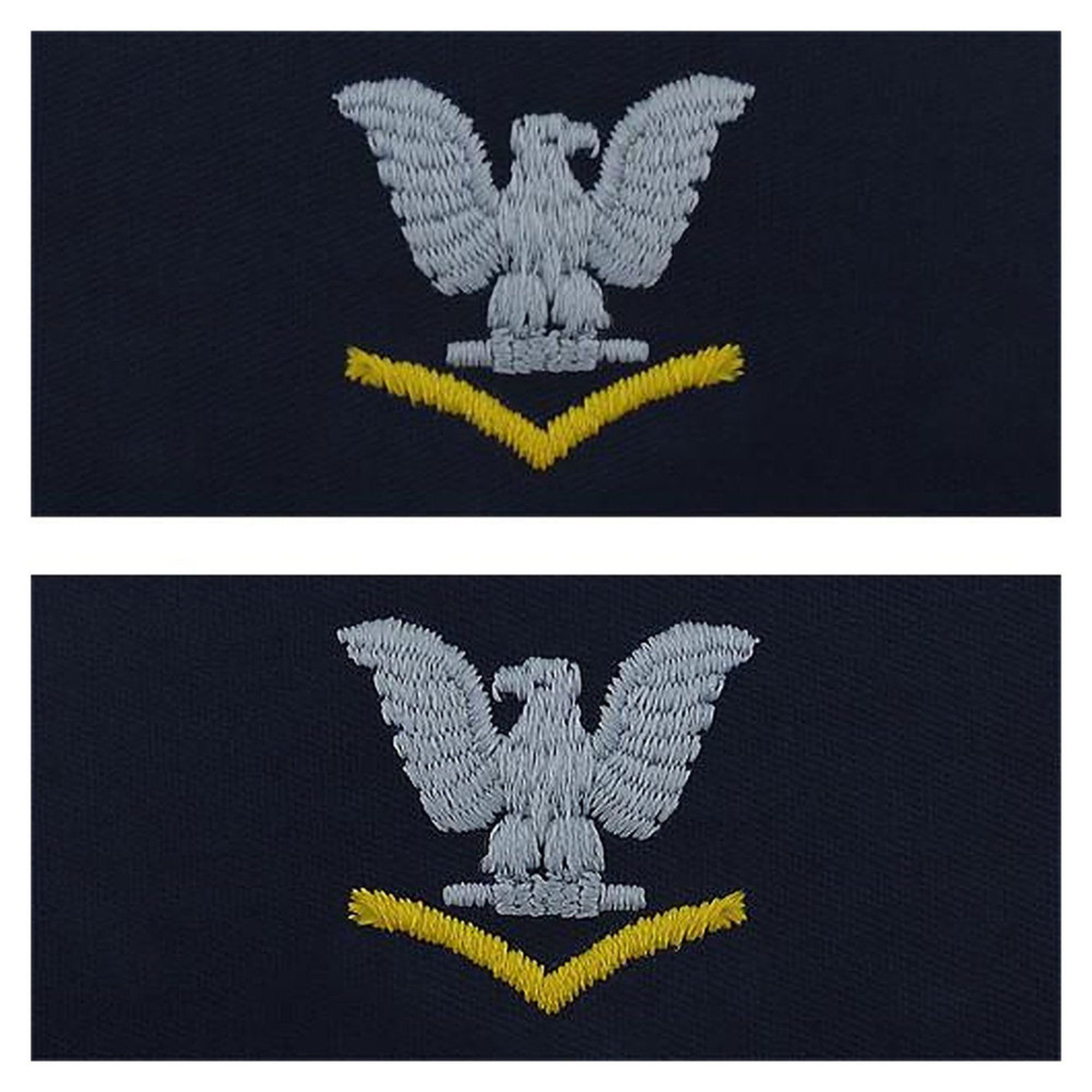 Navy Coverall Collar Devices (pair) E4 Gold Collar Devices Military