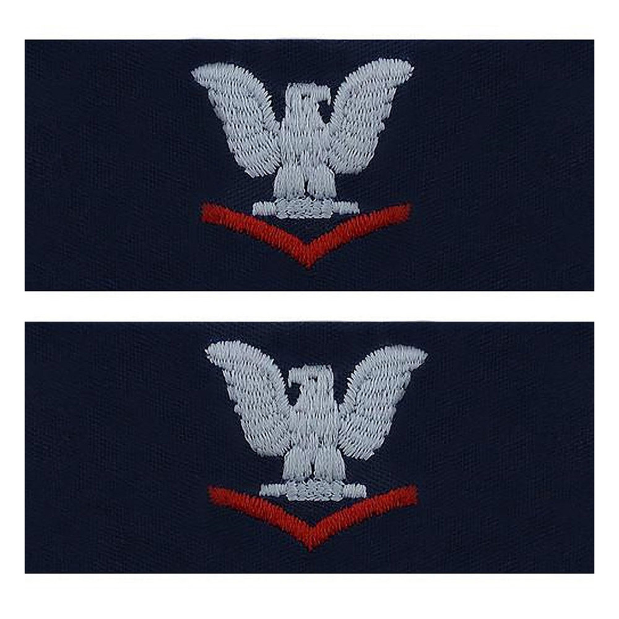 Navy Coverall Collar Devices (pair) E4 Silver Collar Devices