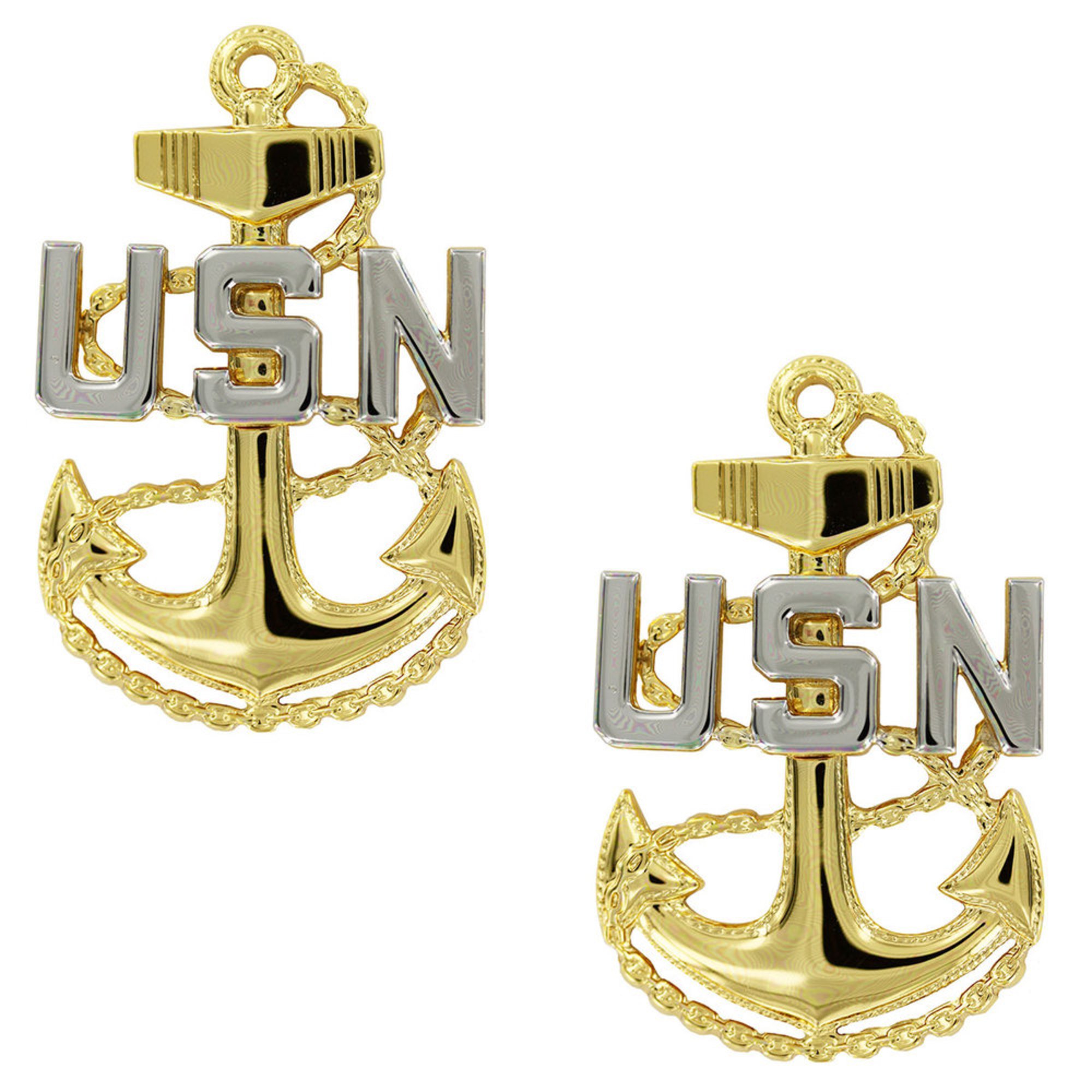 Collar Device Clutchback Anchor Silver/gold E7 Collar Devices