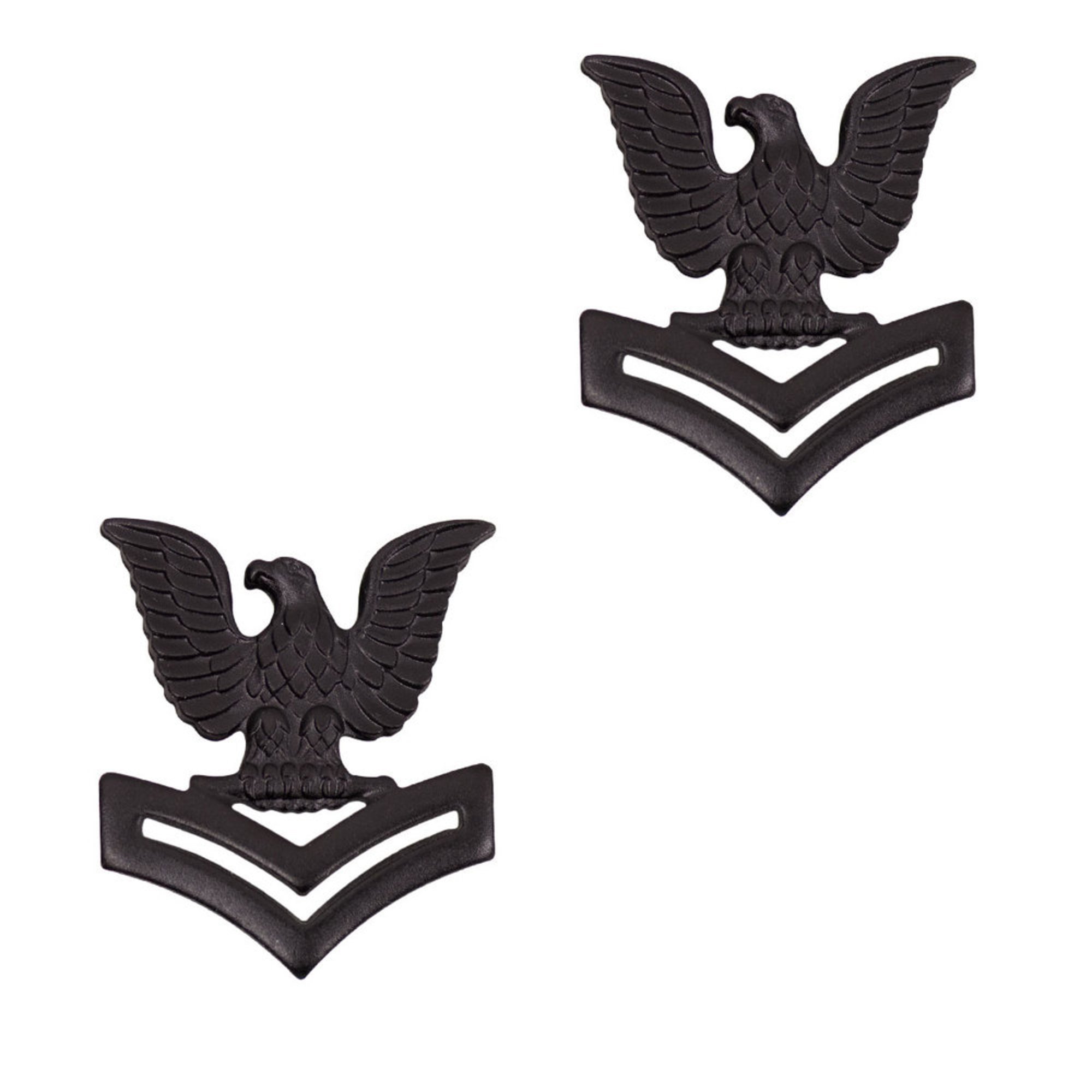 Collar Device Subdued Black Metal (pair) E5 Collar Devices Military