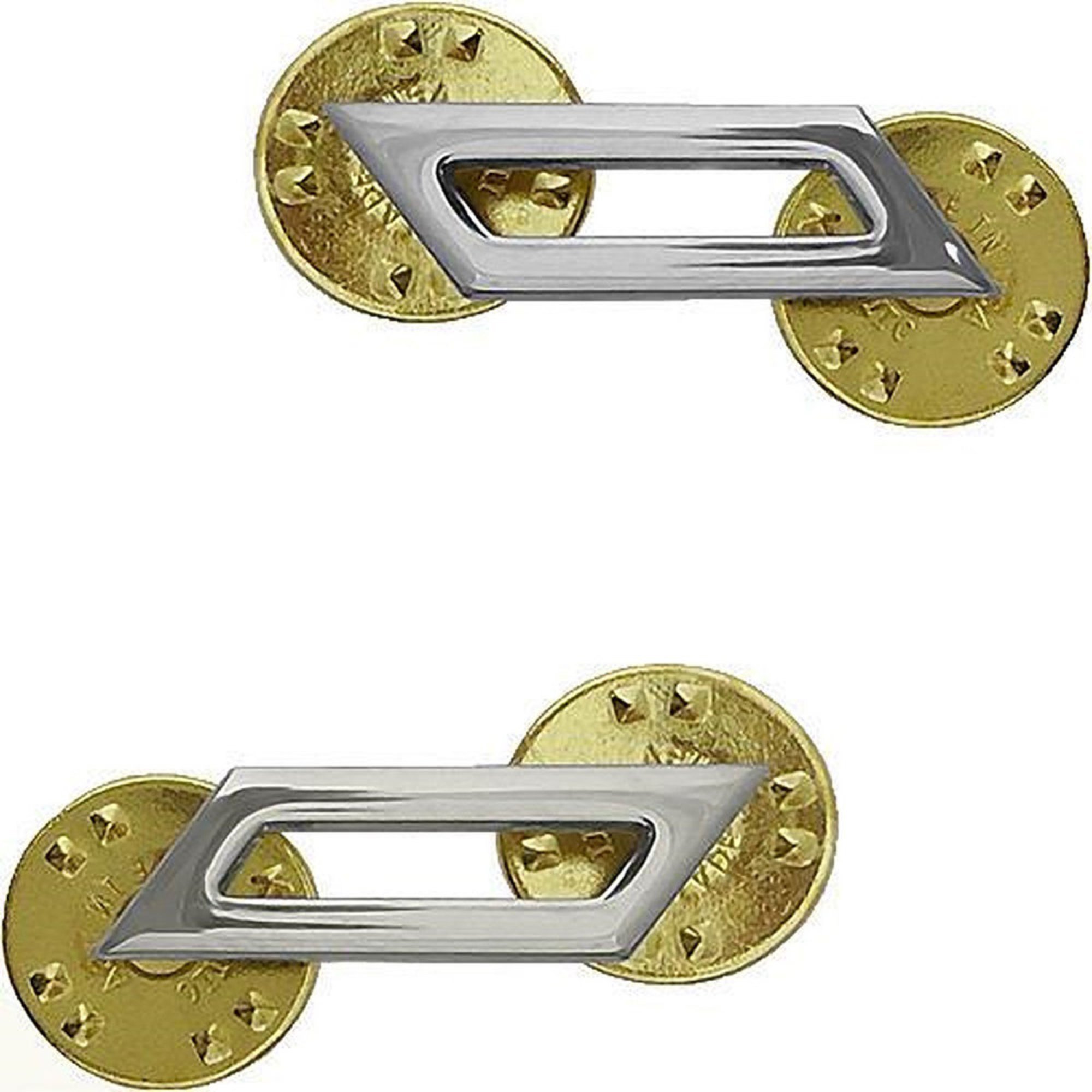 Collar Device Mirror Finish Silver For Service Uniform E2 Collar