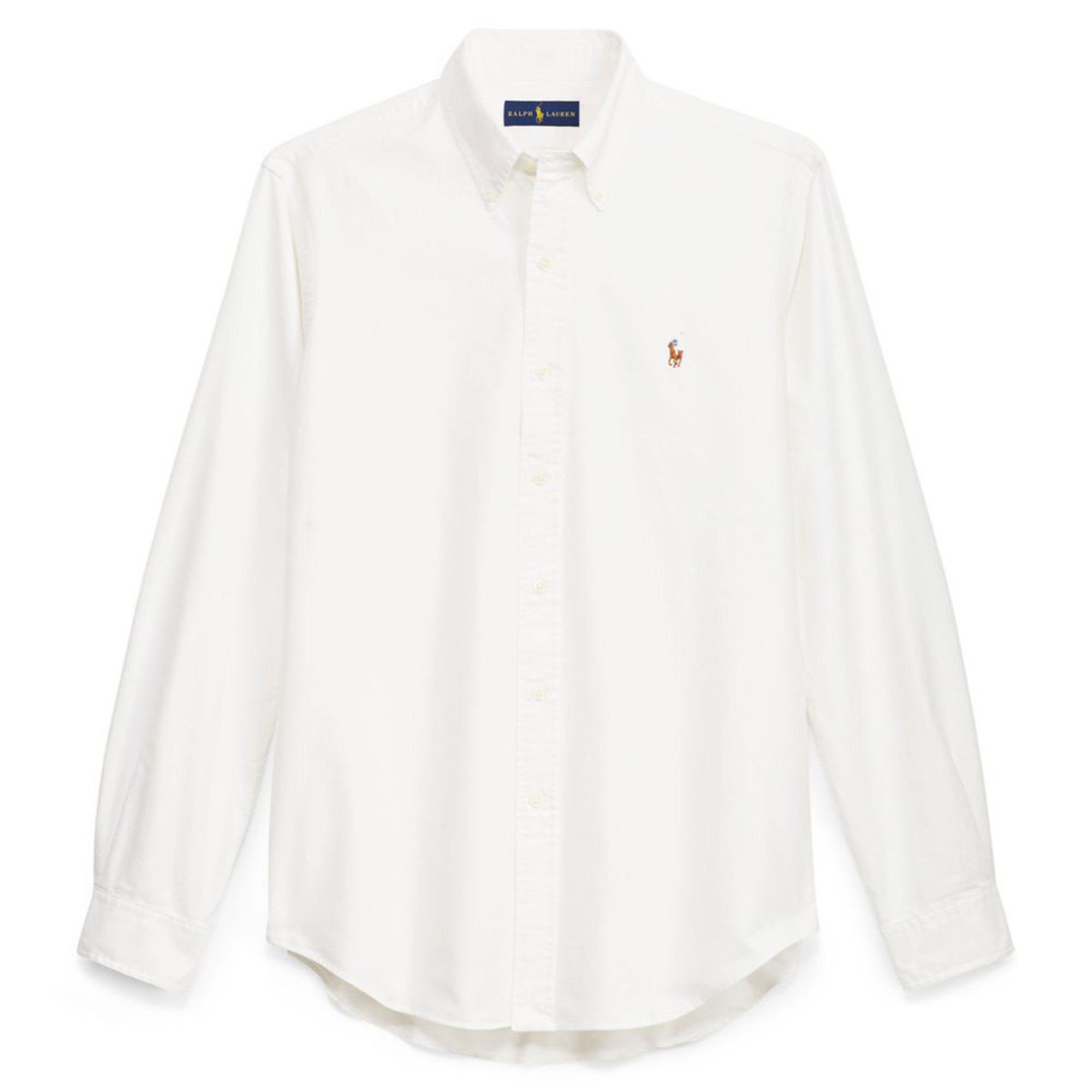 white long sleeve polo dress shirt