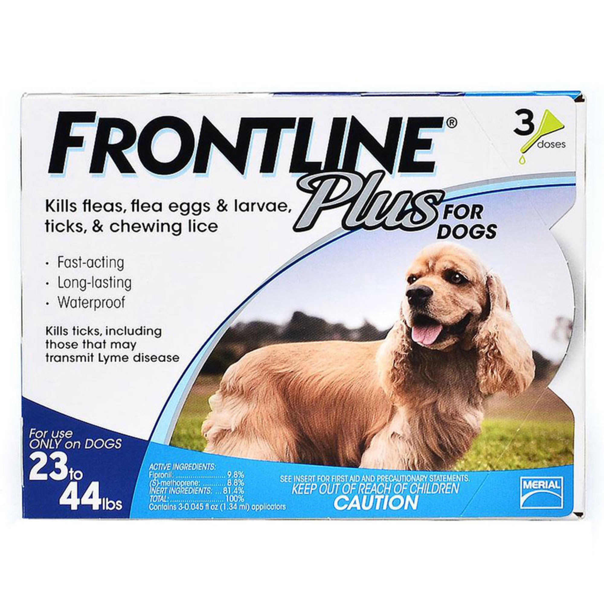 Frontline Plus For Dogs Flea And Tick 2344 Lbs., 3 Pack Spot & Oral