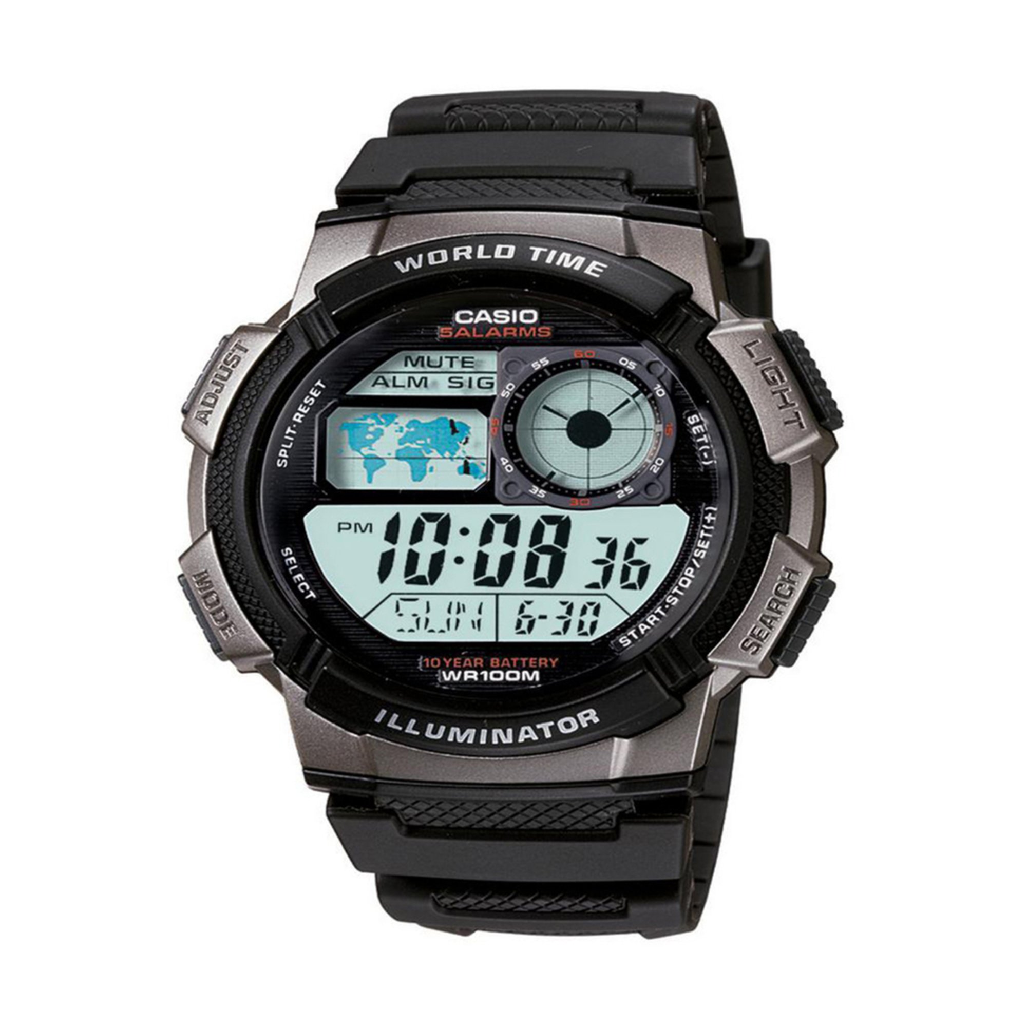 casio plain black watch