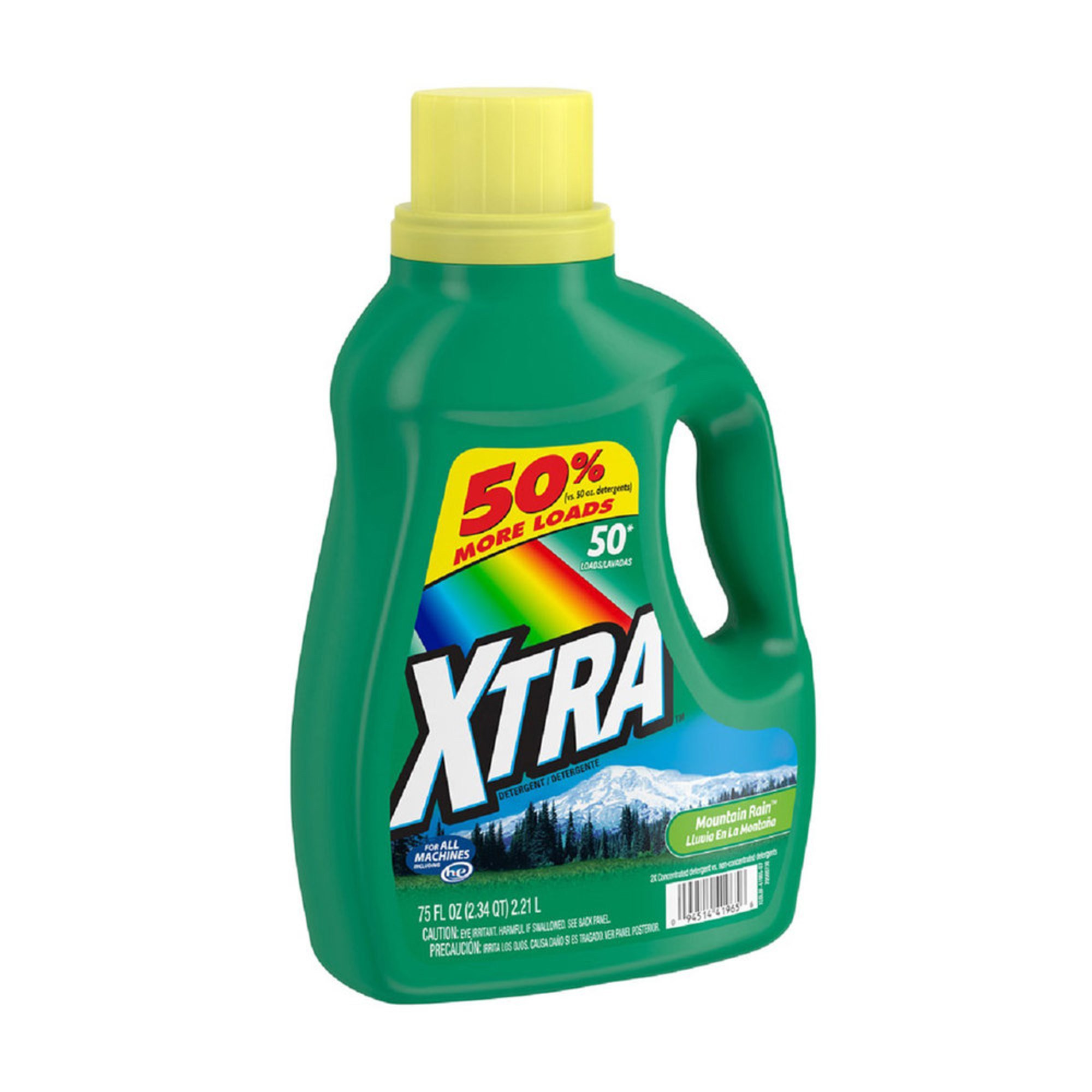 Xtra Liquid Laundry Detergent, Mountain Rain, 75oz Household Cleaning