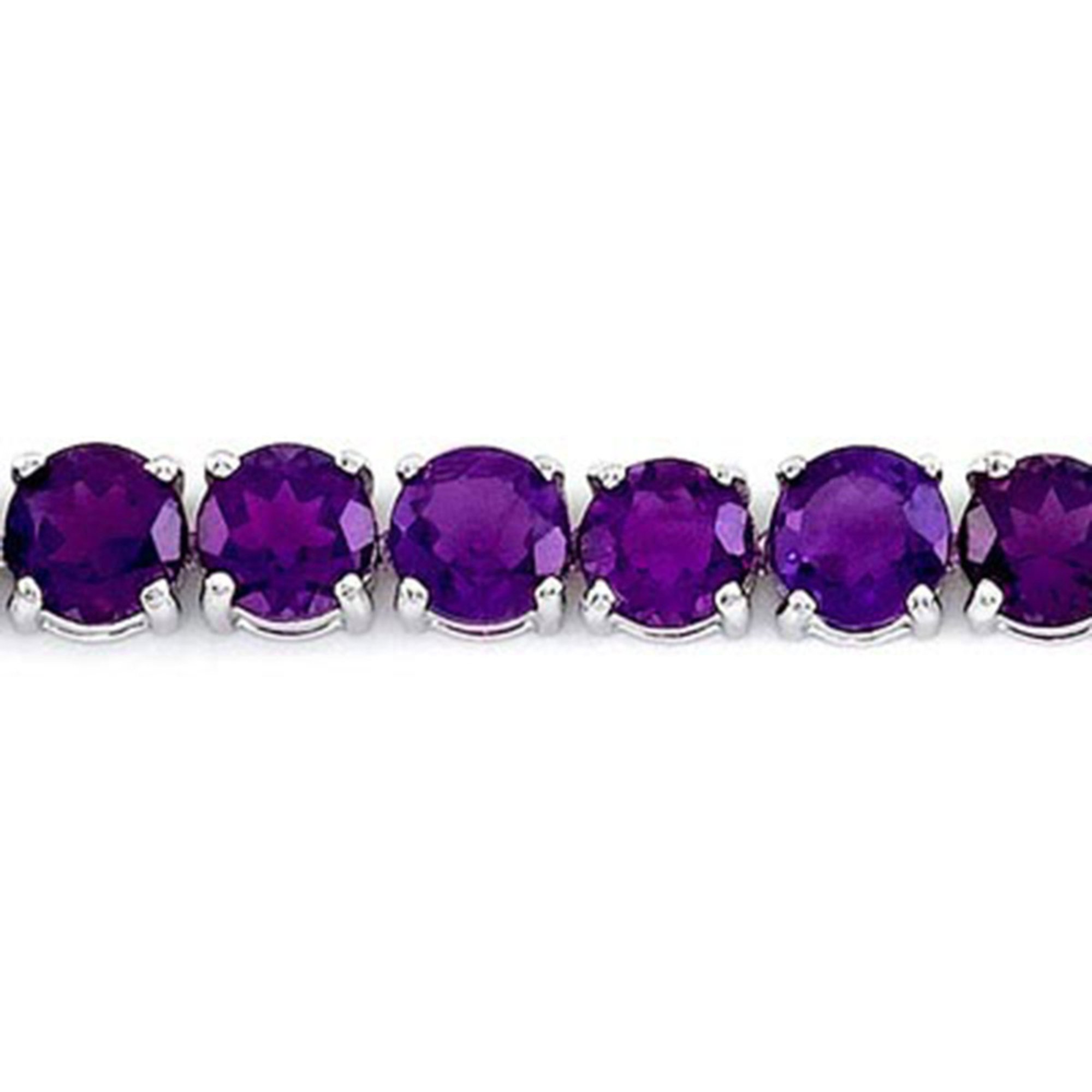 Sterling Silver Amethyst Bracelet | Gemstone Bracelets | Accessories ...