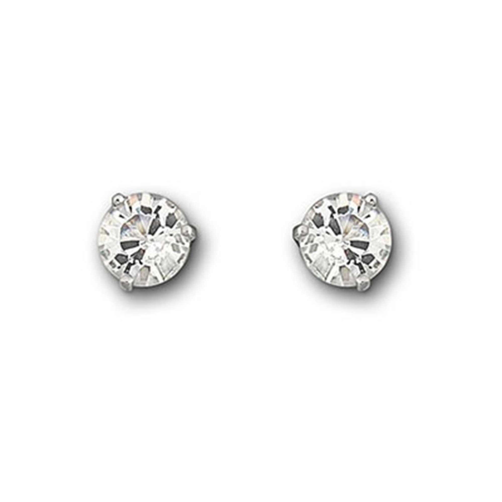 Swarovski Solitaire Pierced Earrings White Rhodium Plating Swarovski Solitaire Pierced Earrings White Rhodium Plating