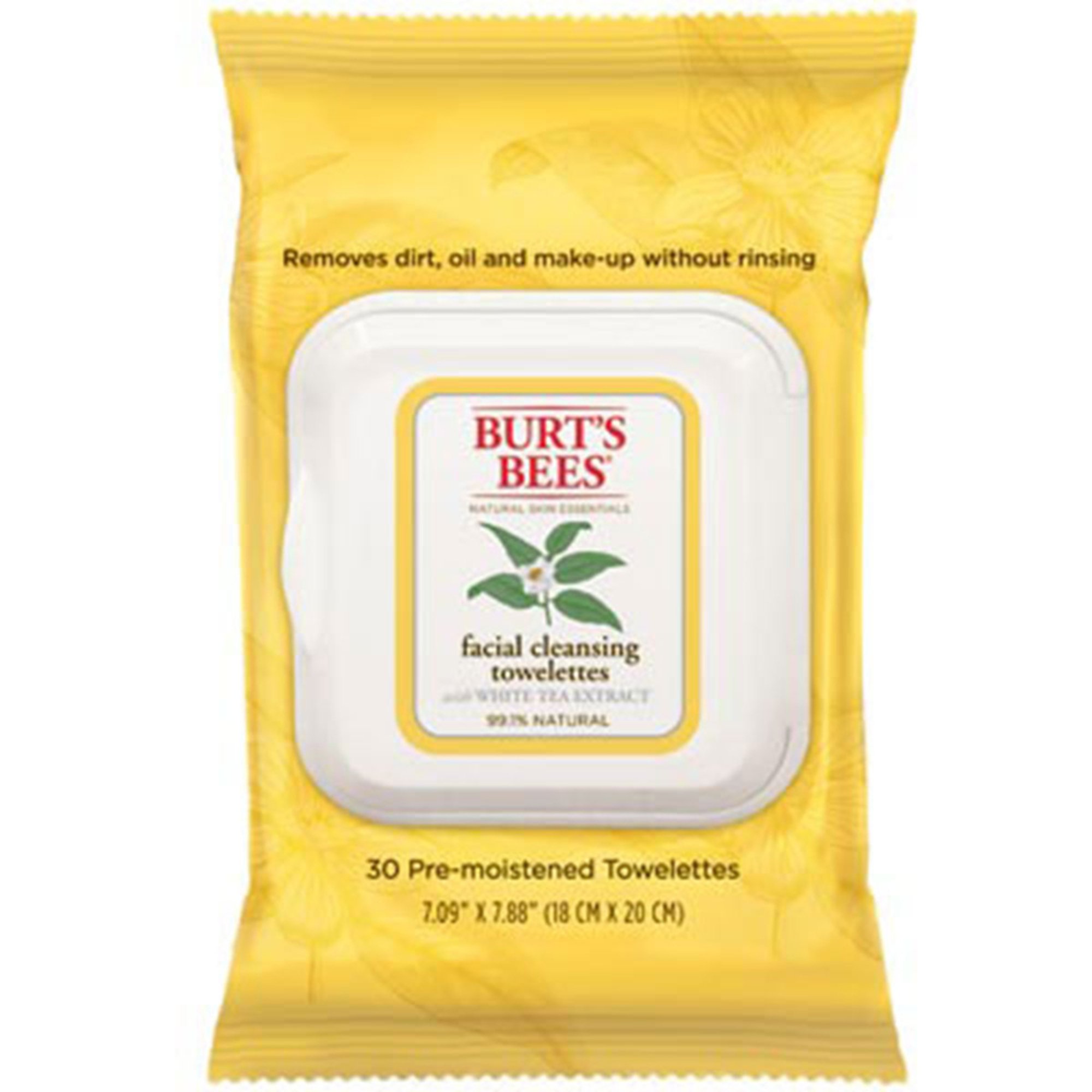 Burt's Bees Facial Cleansing Towelettes With White Tea Extract