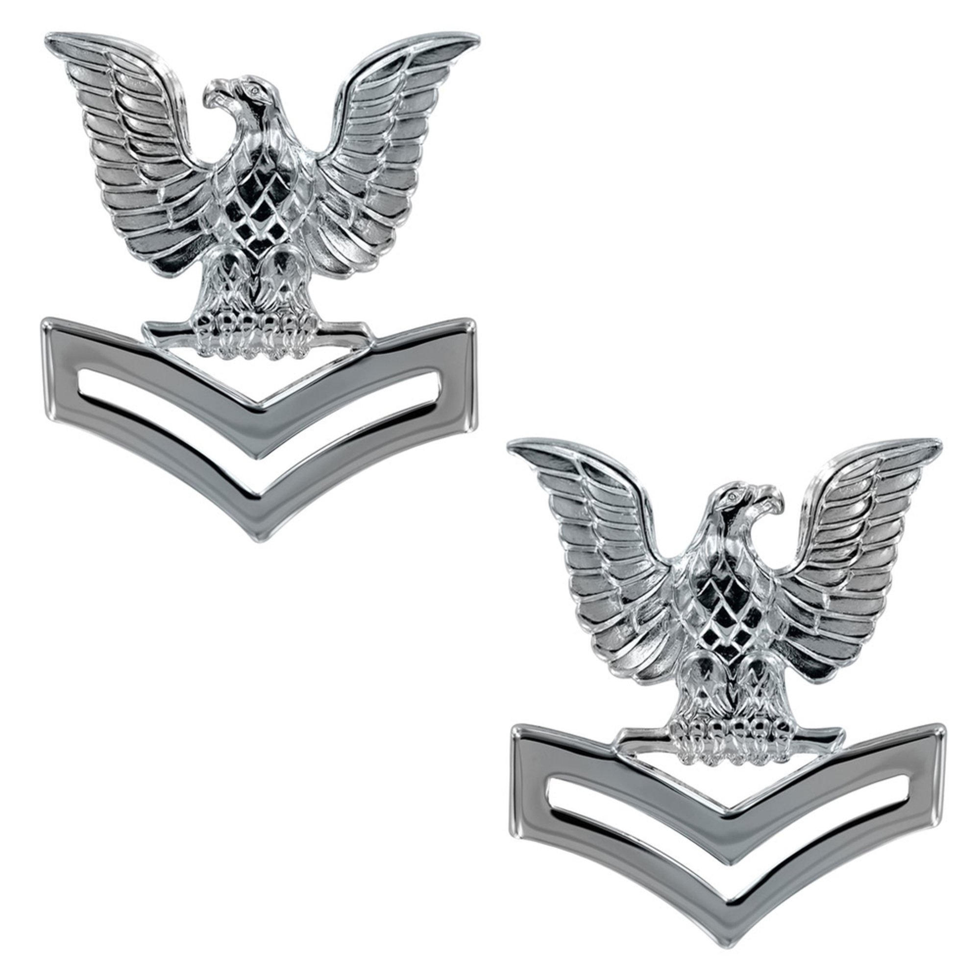 Collar Device For Service Uniform Silver E5 Collar Devices Military