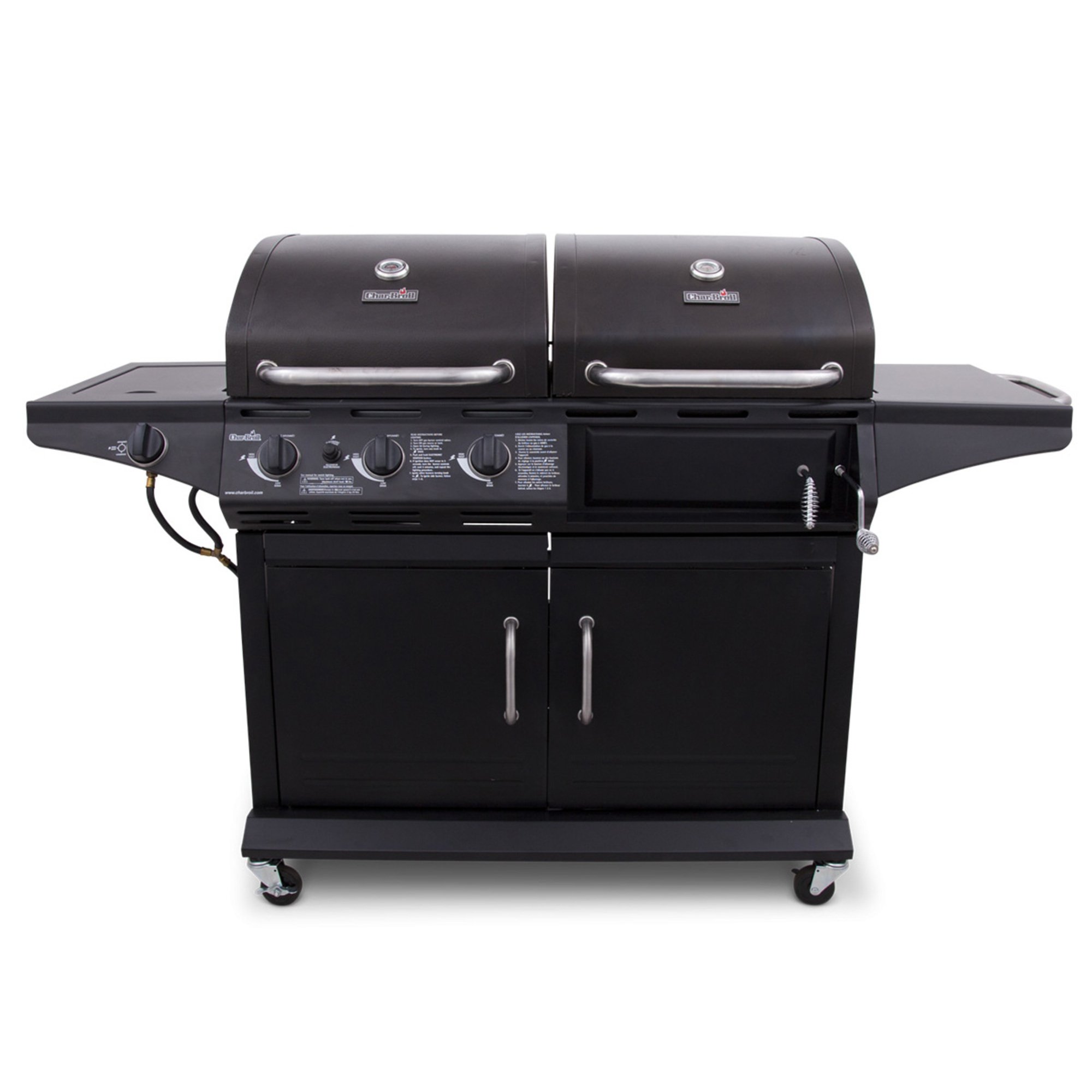 Char Broil Deluxe Gas Charcoal Combo Grill W Sideburner Gas Grills 0