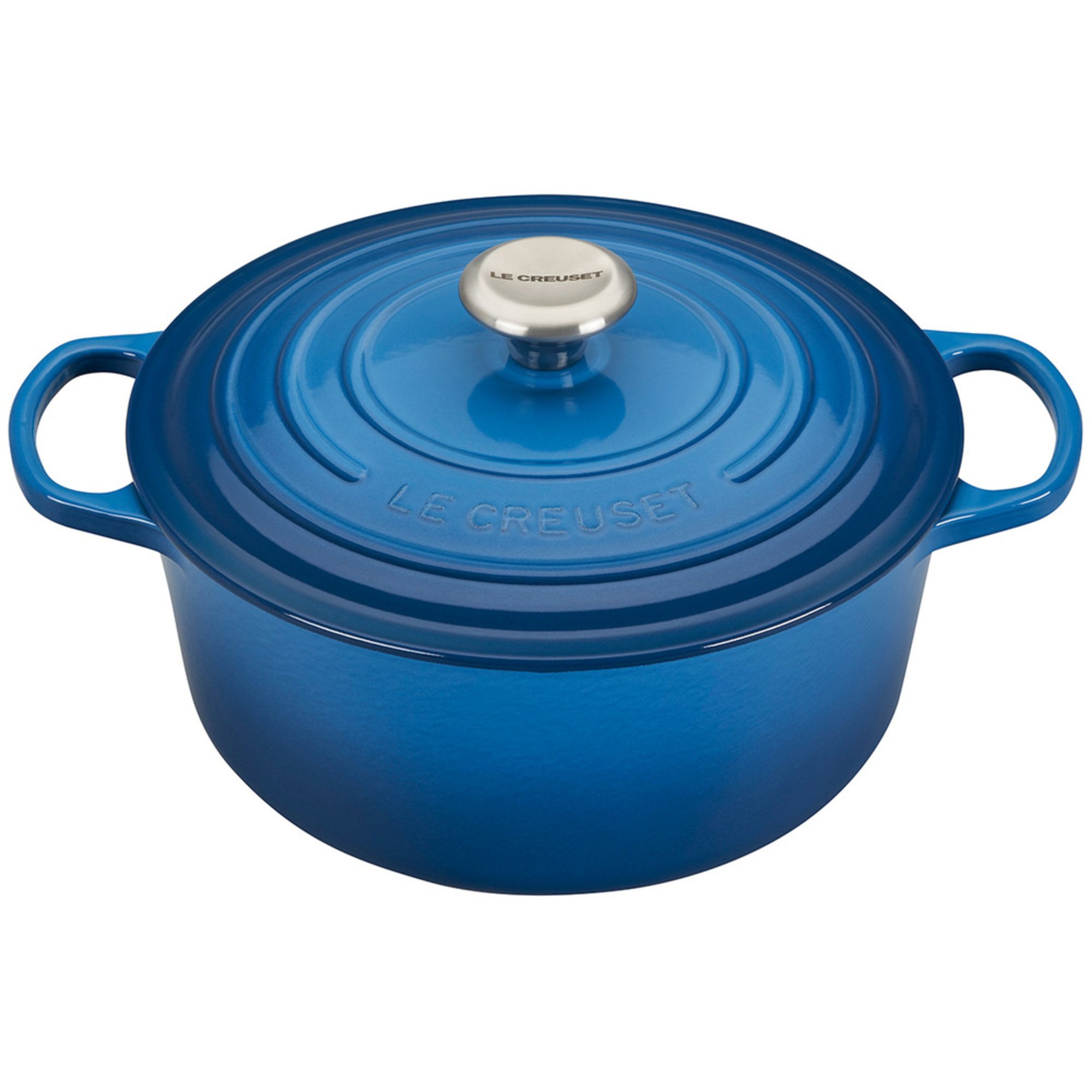 Le Creuset 5.5quart Round French Oven, Marseille Blue Dutch Ovens