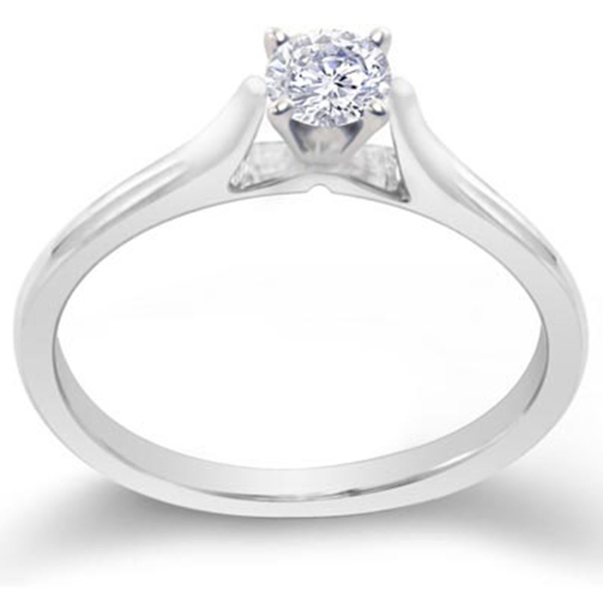 14k White Gold 1/4 Cttw Round Solitaire Engagement Ring | Engagement Rings | Accessories - Shop ...