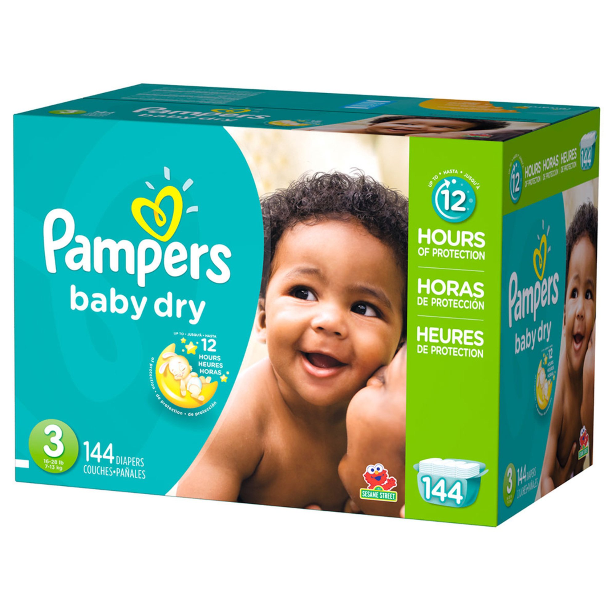 Pampers Baby Dry Giantpack 144count Diapers, Size 3 Disposable