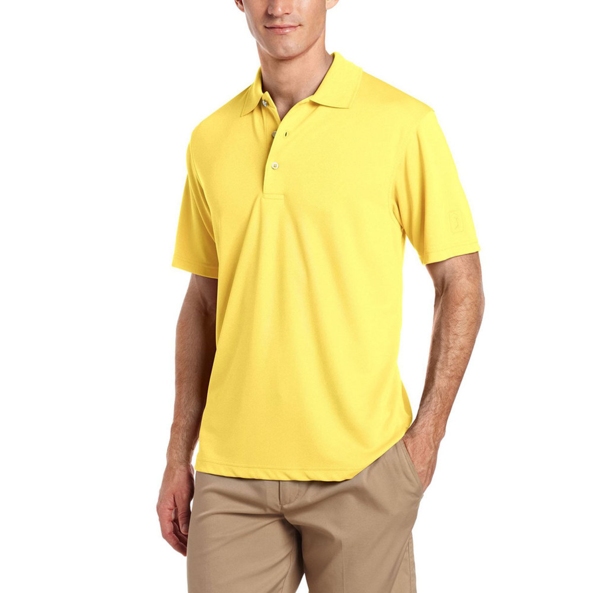 Pga Tour Men's Solid Airflux Polo | Men's Clothing | Men - Shop Your Navy Exchange - Official Site
