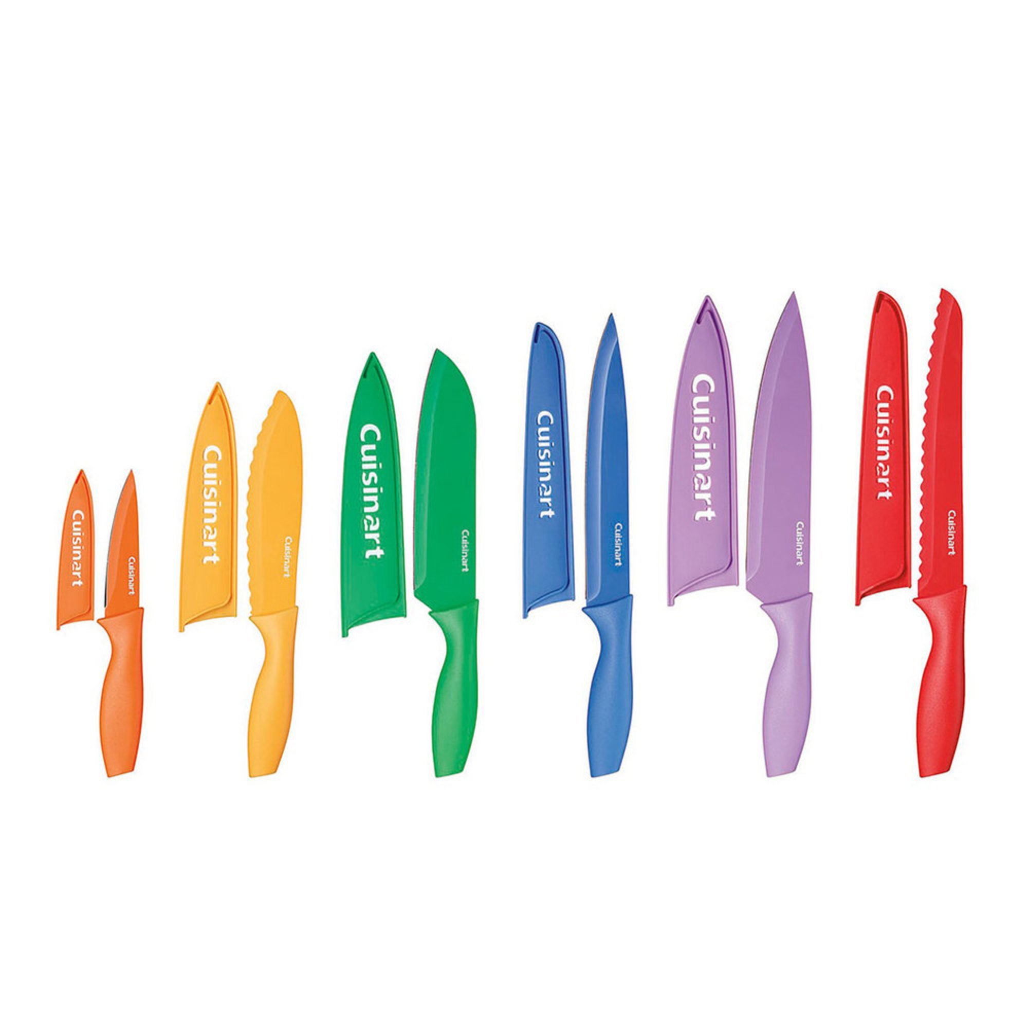 Cuisinart 6piece Color Knives W/ Blade Covers Knives & Knife Sets