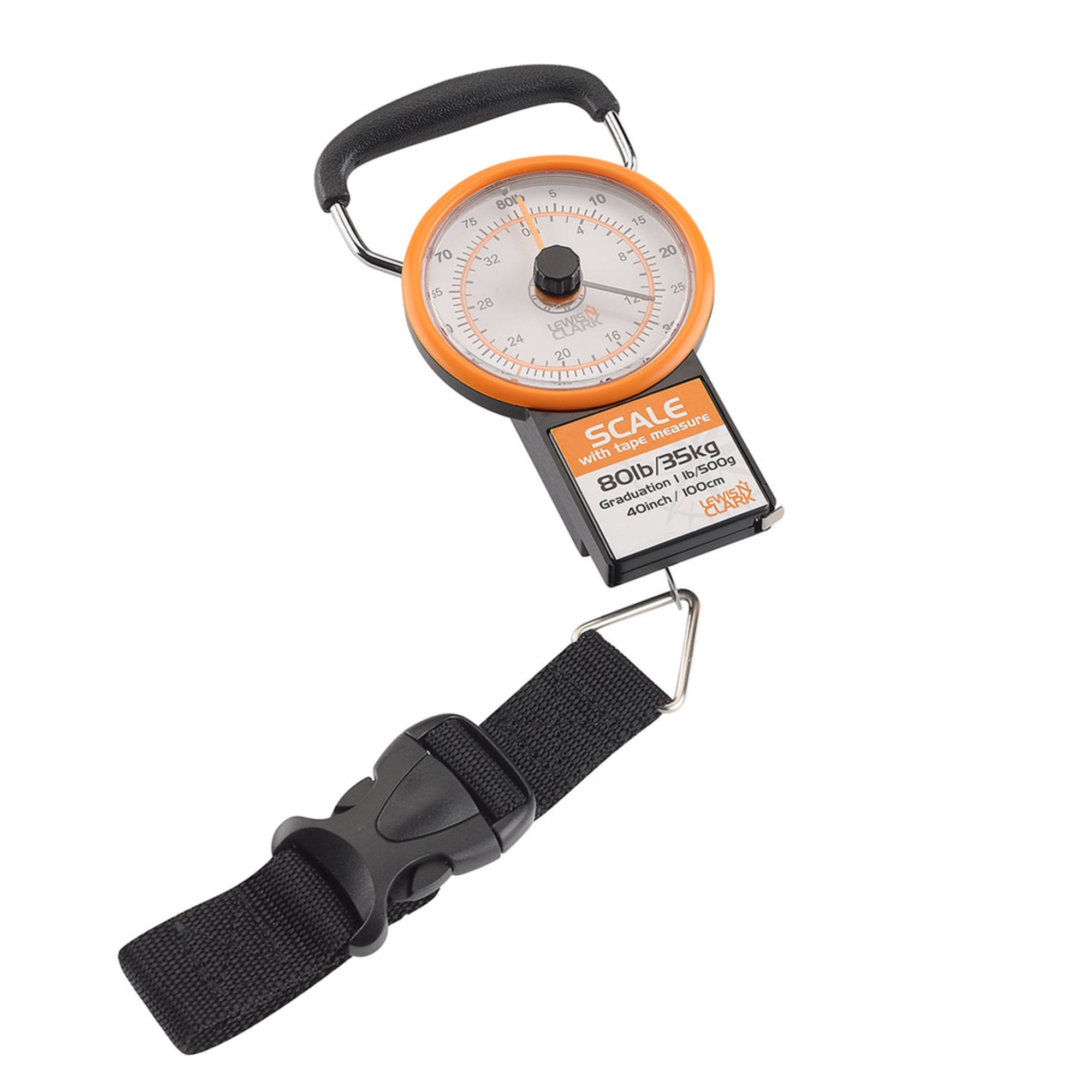Lewis N. Clark Luggage Scale With Weight Indicator Orange Travel