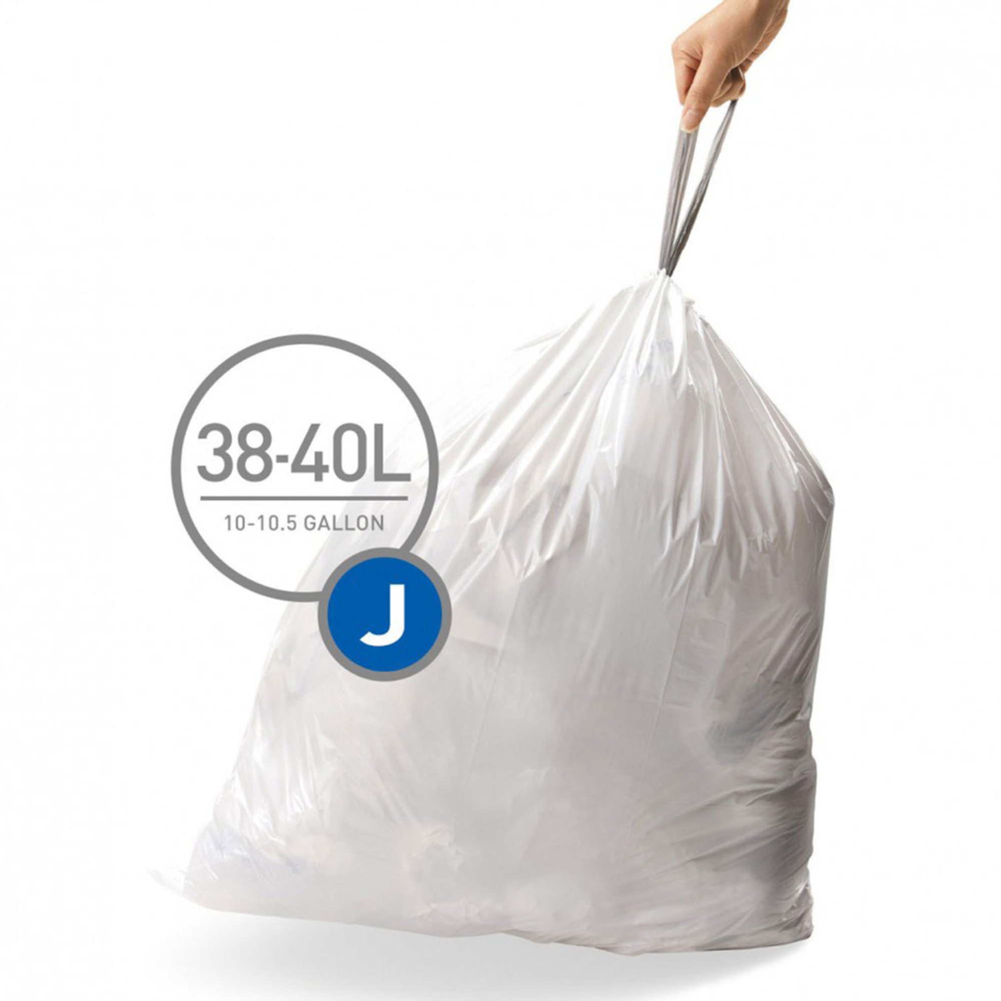 Simplehuman Custom Fit J Liners, 60 Pack Trash Cans & Recycling Bins