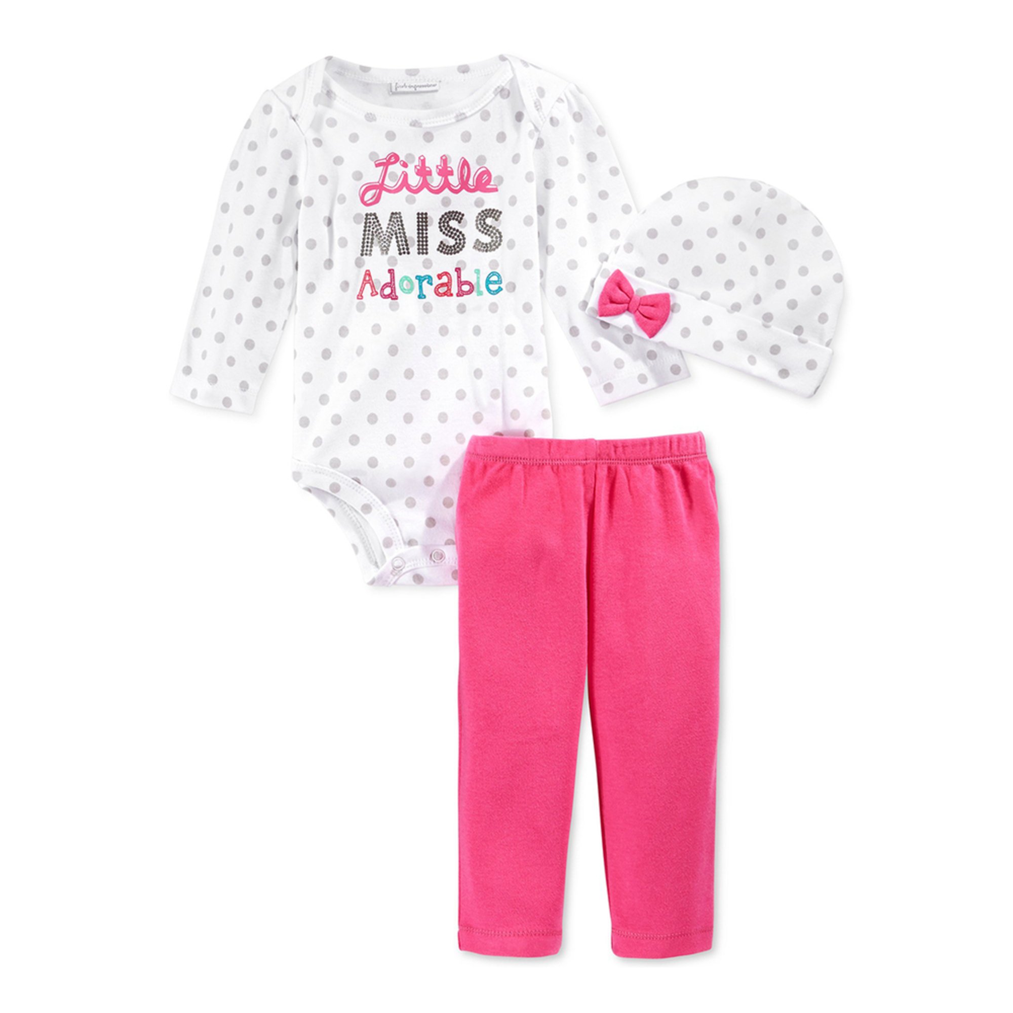 First Impressions Baby Girls' 3-piece Bodysuit Set ...