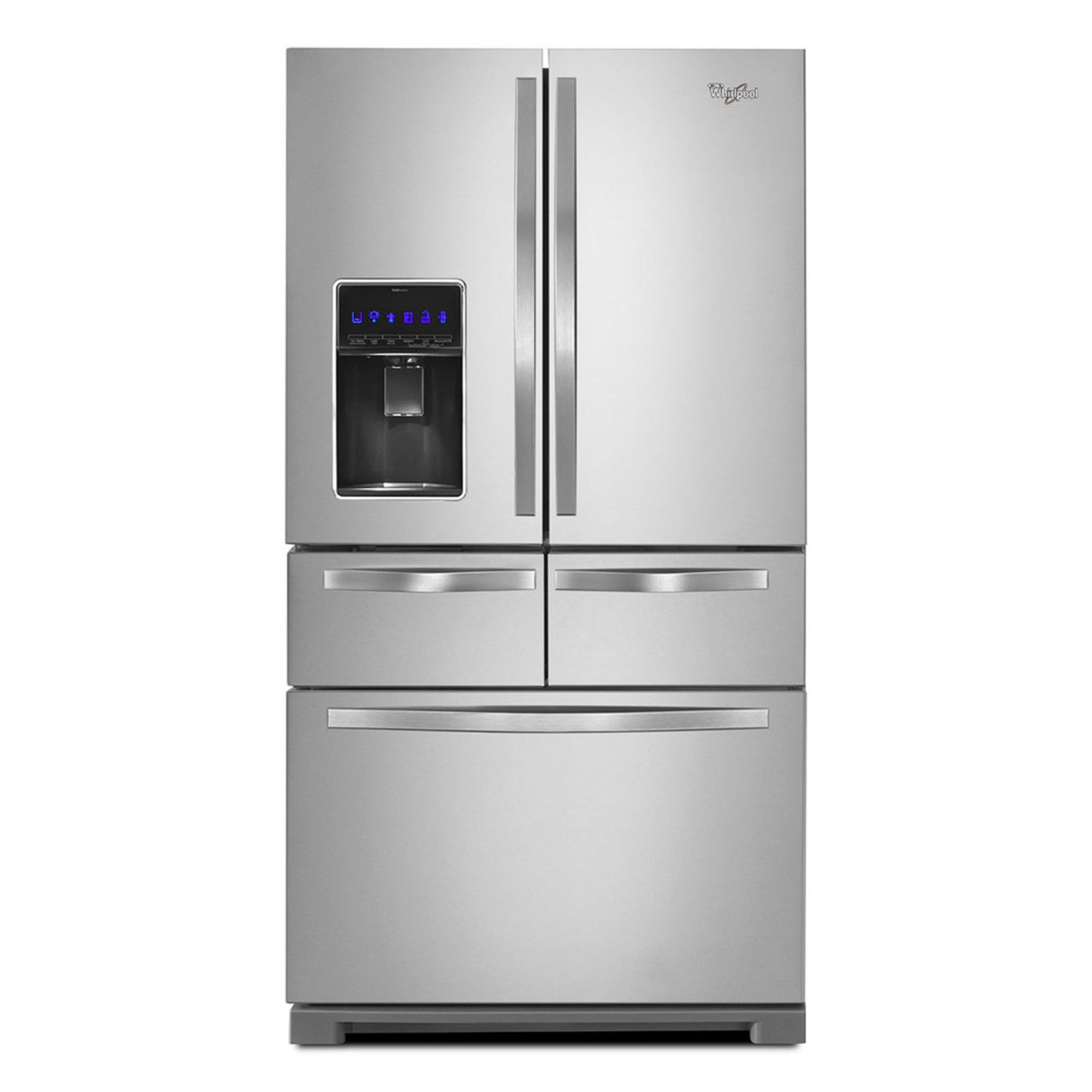 Whirlpool 26 Cu Ft French Door Refrigerator Mono Stainless Steel Whirlpool