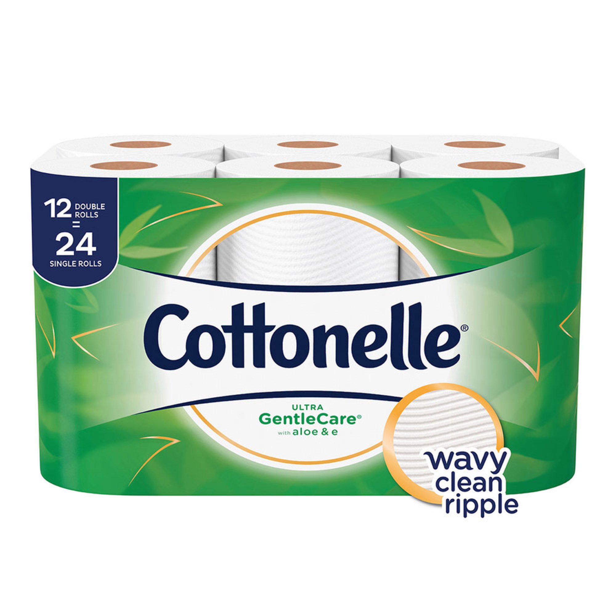 Cottonelle Bath Tissue Gentle Care W/ Aloe, 12 Double Rolls | Household ...