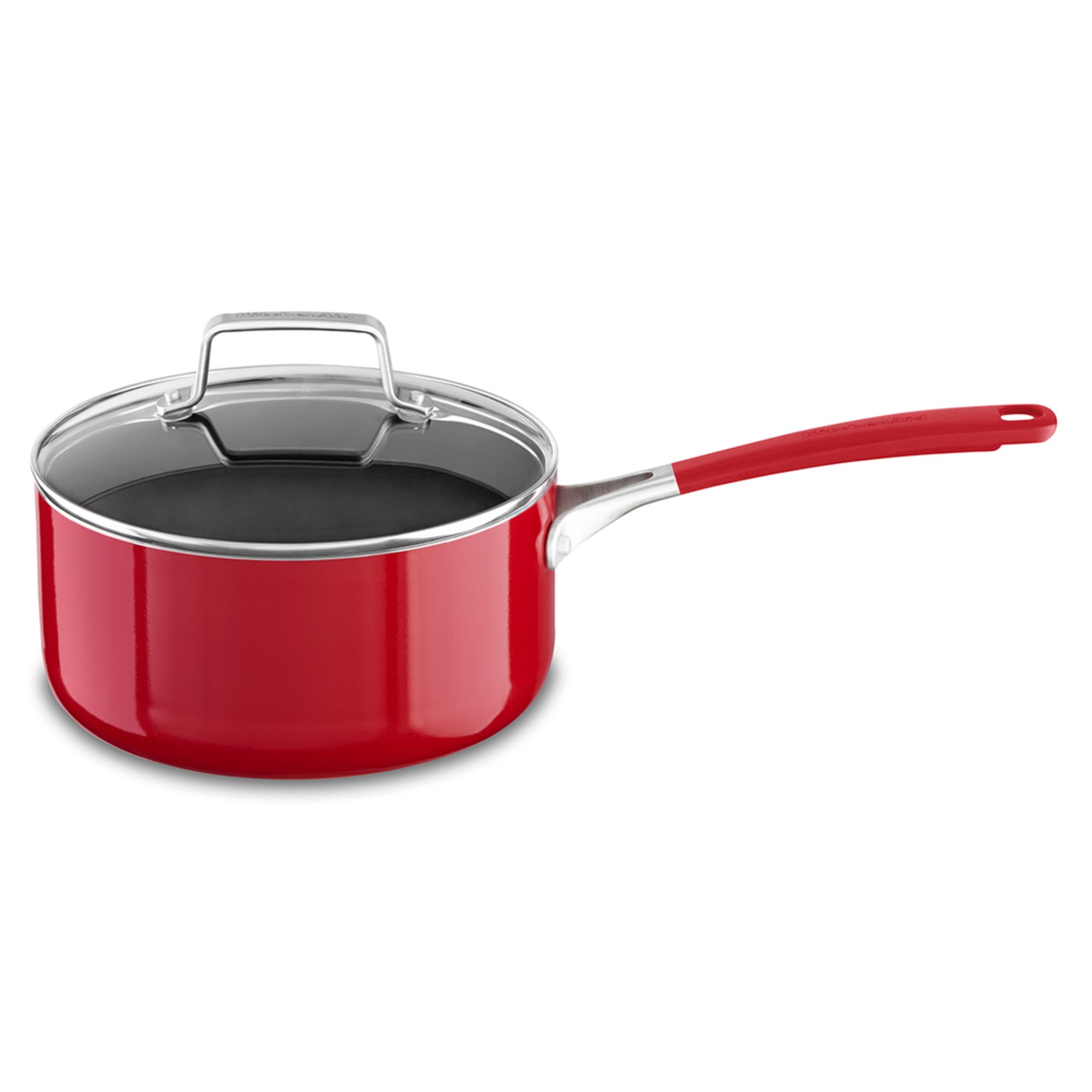 Kitchenaid Aluminum 3quart Saucepan With Lid, Empire Red Saucepans