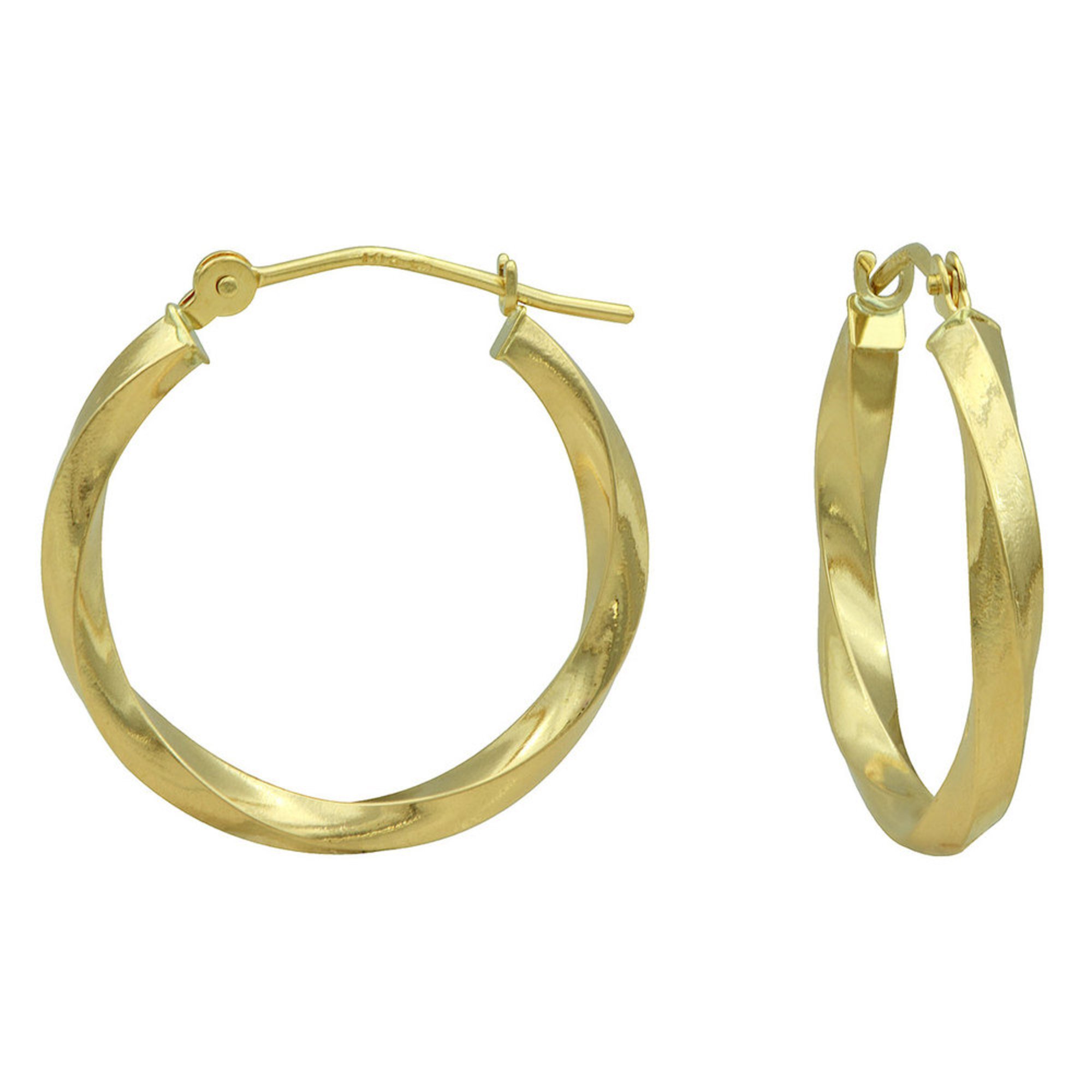 18k Twist Hoop Earrings Gold Earrings Accessories Shop Your Navy